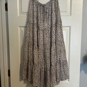 Aerie Leopard Maxi Skirt